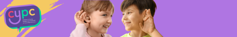 Two children with their hands cupped over the ears so they can listen