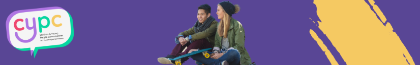 A teenage boy and girl sitting with a skateboard